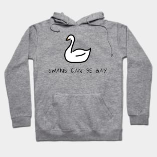 Swans can be gay - reddit Hoodie